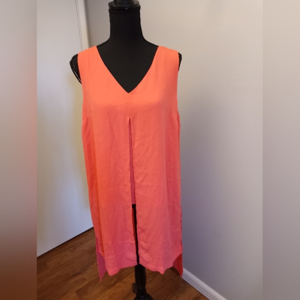 Soft surroundings medium coral tunic sleeveless.
